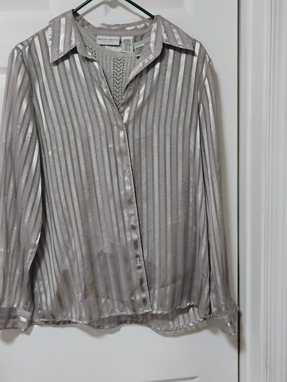 2 For 1 Price $ Jaclyn Smith Classic ButtonUp Blouse & Baxter & Wells Underneath